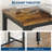 Bar Table Narrow Long Kitchen Dining Table Sturdy Metal Frame Industrial, Rustic Brown-675369870