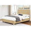 Ensemble de meubles de chambre à coucher modernes en chêne clair 5 pièces, lit plateforme très grand californien, miroir de commode et table de chevet 2X