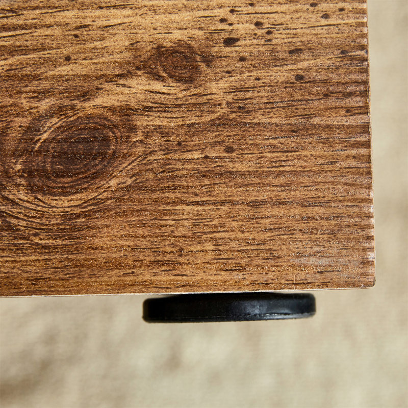 Table basse moderne en bois aggloméré avec motif en bois