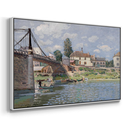 Le pont à la toile, toile tendue encadrée