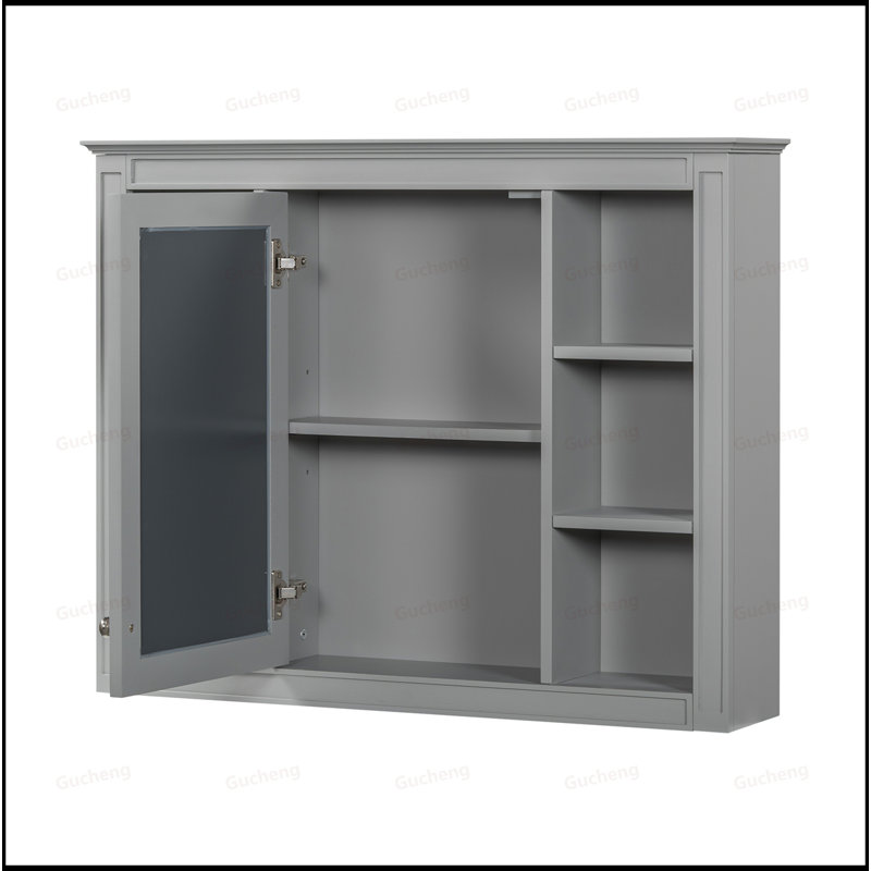Meuble-lavabo 36 po avec lavabo et miroir, Gris