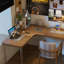 Bureau rectangulaire brun, bois massif transparent et acrylique-1601317395-1601317405