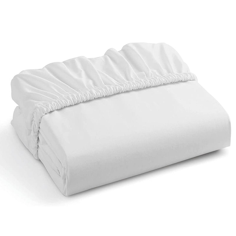 Amilda Polycotton Fitted Sheets, Double (4'6), White