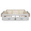 Lit plateforme grand à 6 tiroirs, sans cadre de rangement pour la tête de lit, blanc antique-1597652078-1597652075