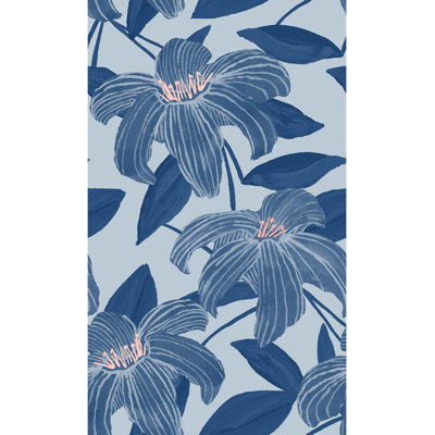 Susan Hable Floral Non-Pasted Satin Wallpaper Double Roll by Susan Hable