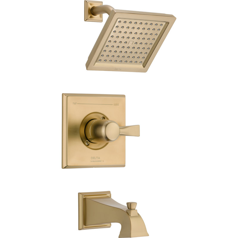 Dryden 14 Series Single-Function Tub Shower Faucet Set, Shower Valve Trim Kit, Brilliance Champagne Bronze