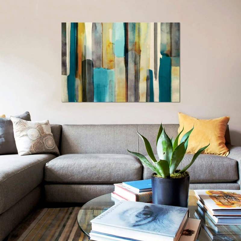 « tissé », reproduction sur toile, H 26 po x l 40 po x P 1,5 po, Toile tendue, Pas de tapis