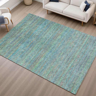 Premium Machine Washable Mayfield AMF2148 Striped Rug