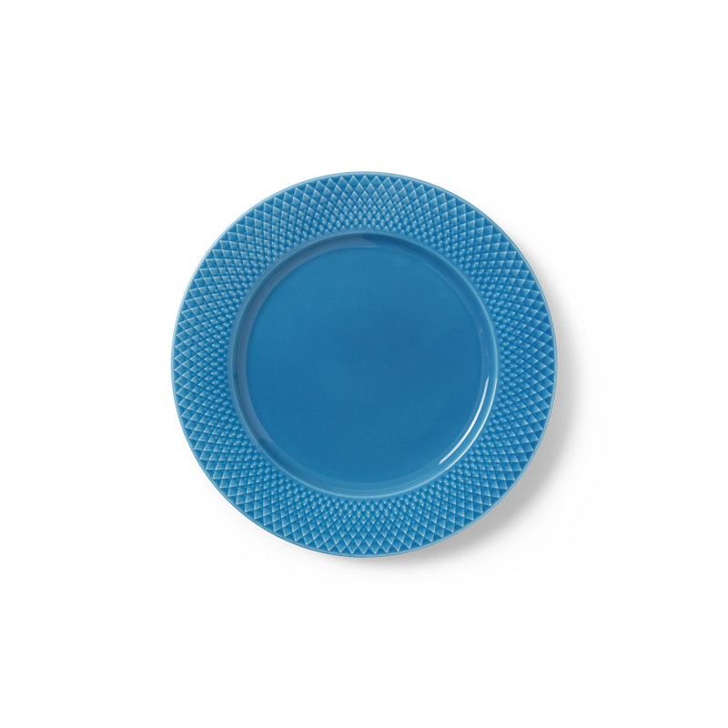 Rhombe Color Dinner Plate, Dia: 10.6", Blue