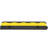 Cable Protector Ramp 40" L x 9.7" W x 2" H with 2 Channels, Rubber with PVC Cover, 5-Pack Modular Speed Bump, Black/Yellow, 11000 lbs Load Capacity Flip-Open Design