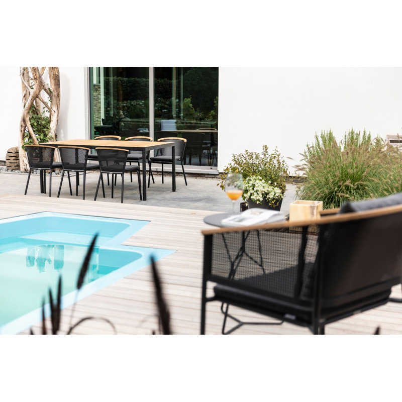 Riad Outdoor Dining Table, 29.5" H x 39.38" W x 39.38" D, Anthracite