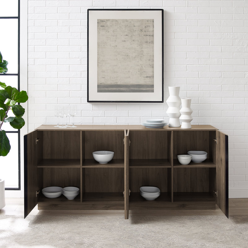Kaelea 70" Wide 4-Door Sideboard, Slate Gray