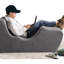  Chaise longue Lotus Zero Gravity, fauteuil inclinable en mousse pour le salon, positionnement ergonomique pour une meilleure détente, oreiller inclus, sans assemblage, gris foncé