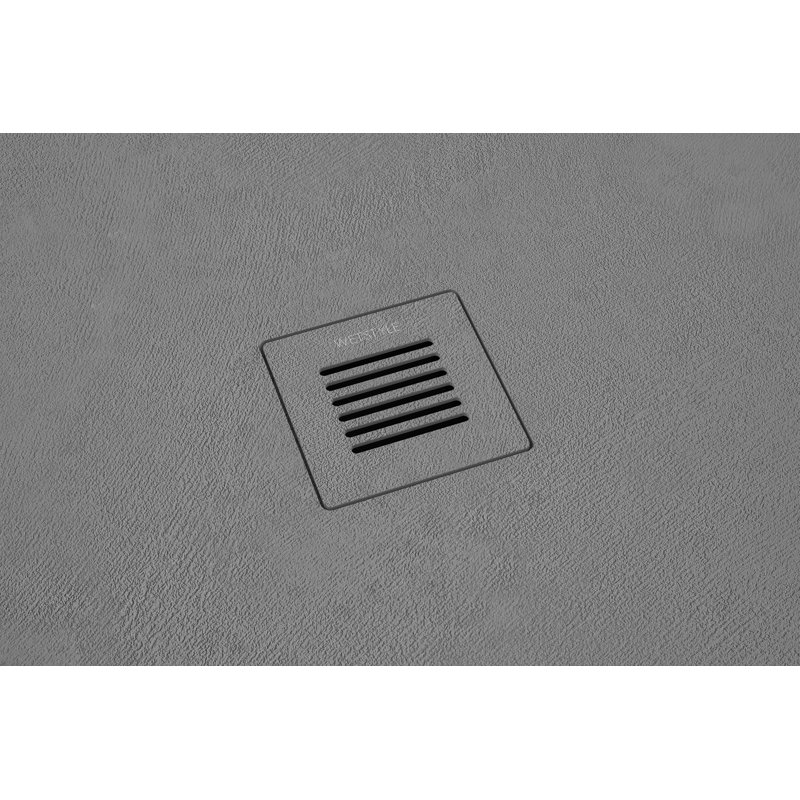 Feel Collection 48 X 48 Anti-Slip Shower Base, Concrete Gray
