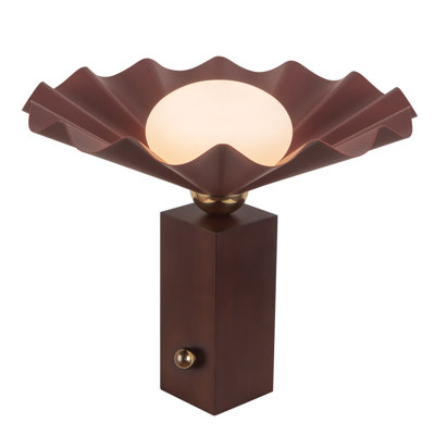 Furrow 14-in Red Table Lamp
