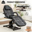 Table de massage électrique Pu, lit de salon robuste, lit de cils réglable à distance, beauté, spa, massage du visage, fauteuil inclinable-783668118