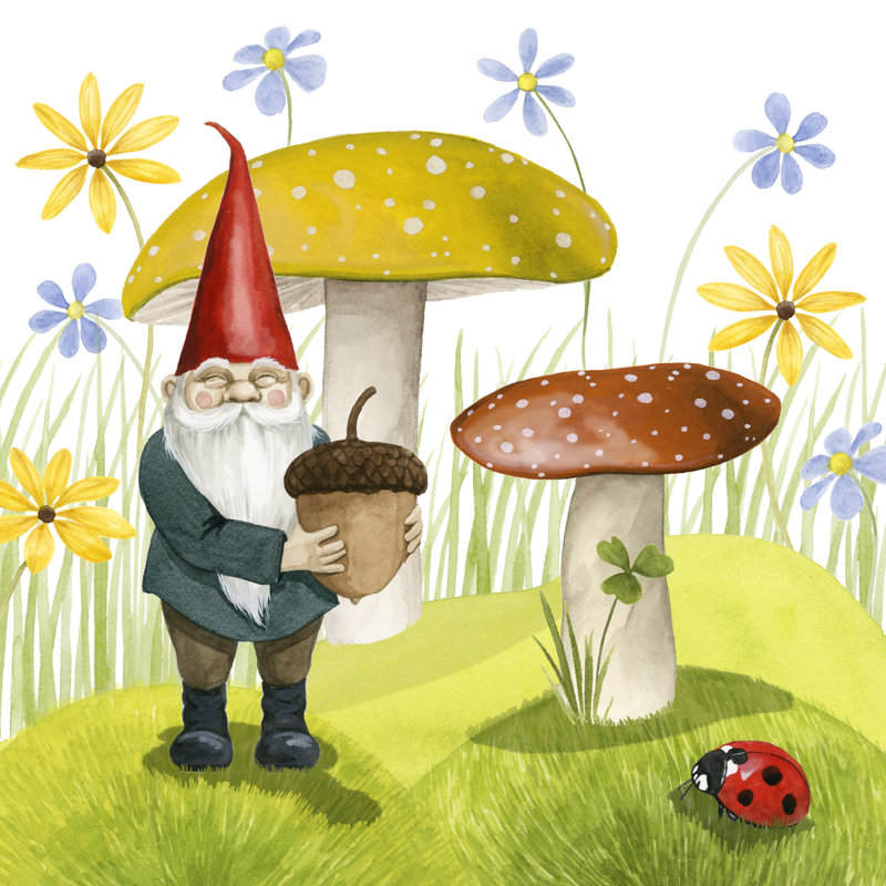Gnome des voisins I, H 12 po x l 12 po