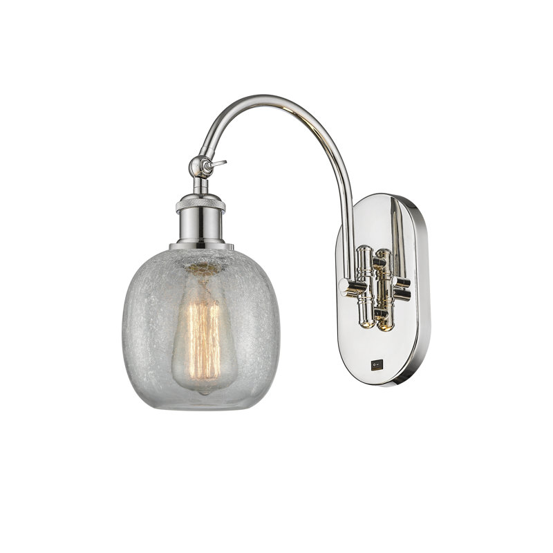Bras pivotant en acier Alve, Ampoule non incluse, Nickel poli
