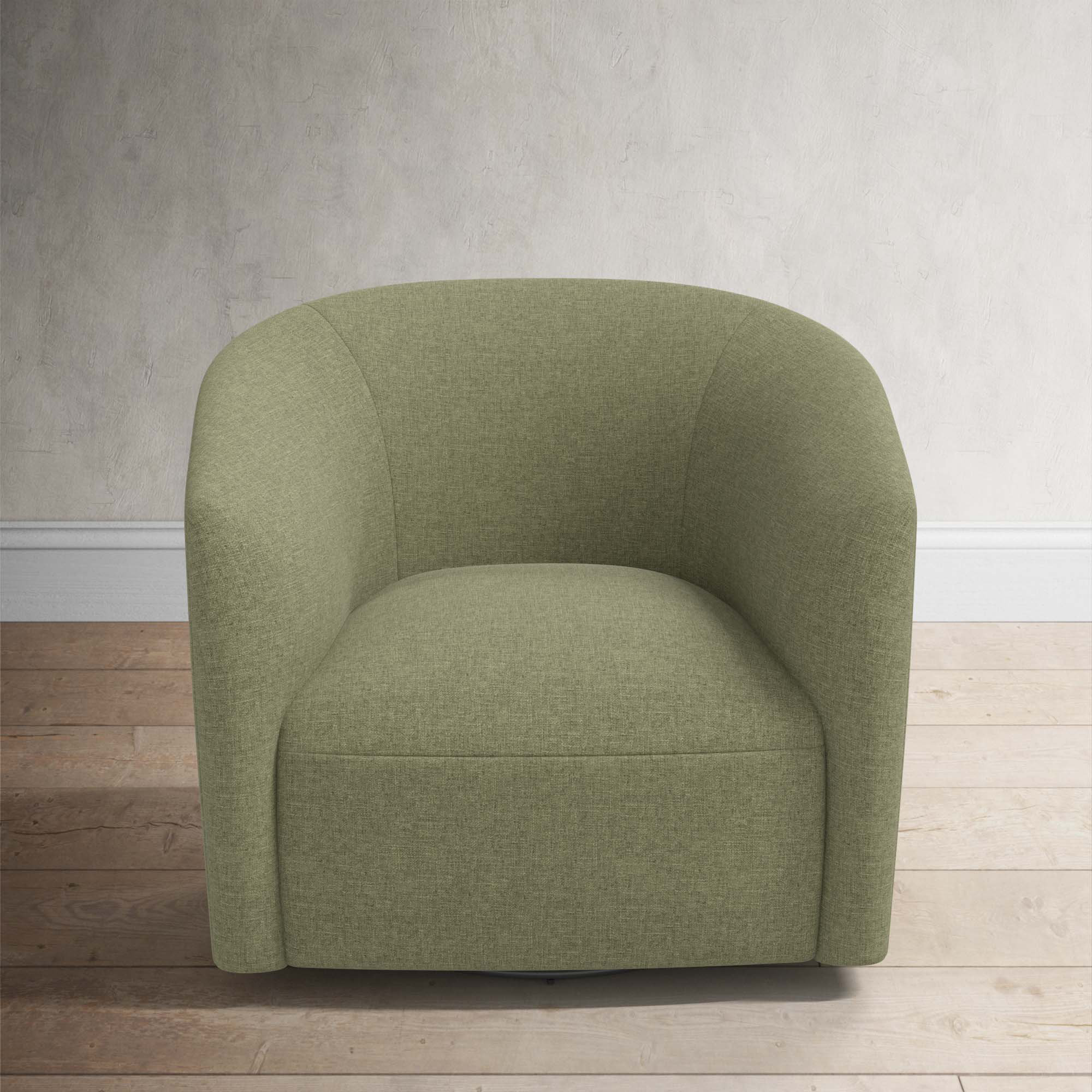 Marita 32" Barrel Chair, Zuma Laurel Textured Linen