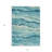 3' X 5' Turquoise Striped Washable Indoor Outdoor Area Rug