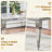Faux Marble Top Metal Base Dining Table Set-112291365-112290513-112290512