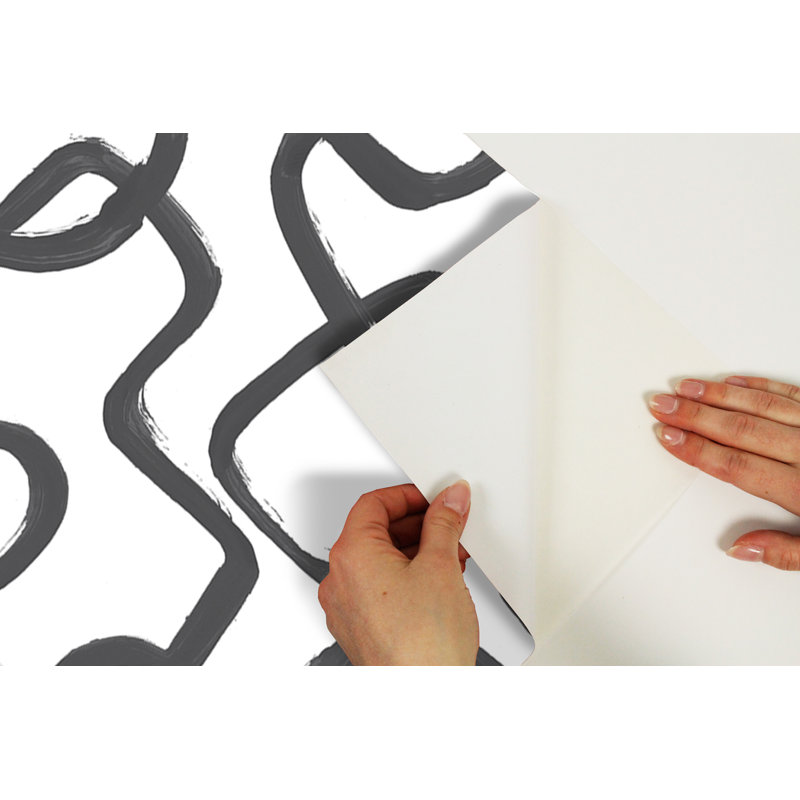 Rouleau de papier peint autocollant L 18 pi x l 20,5 po Fernan, Noir