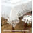 White Lace Table Runner with Elegant Cutwork Embroidery for Dining Table and Tabletop Christmas Decor