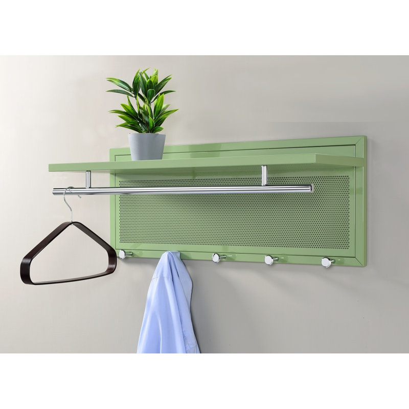 Versatile Wall Mounted Metal Powder Coating Hook Shelf For Space Optimization