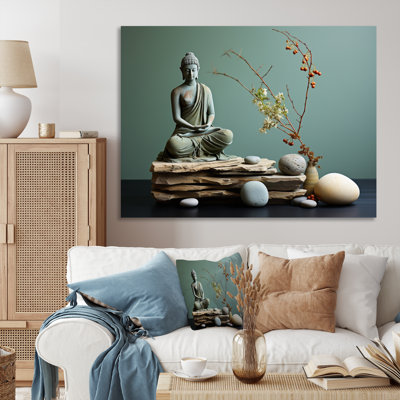 " Grey Green Meditation Abstract Serenity I "