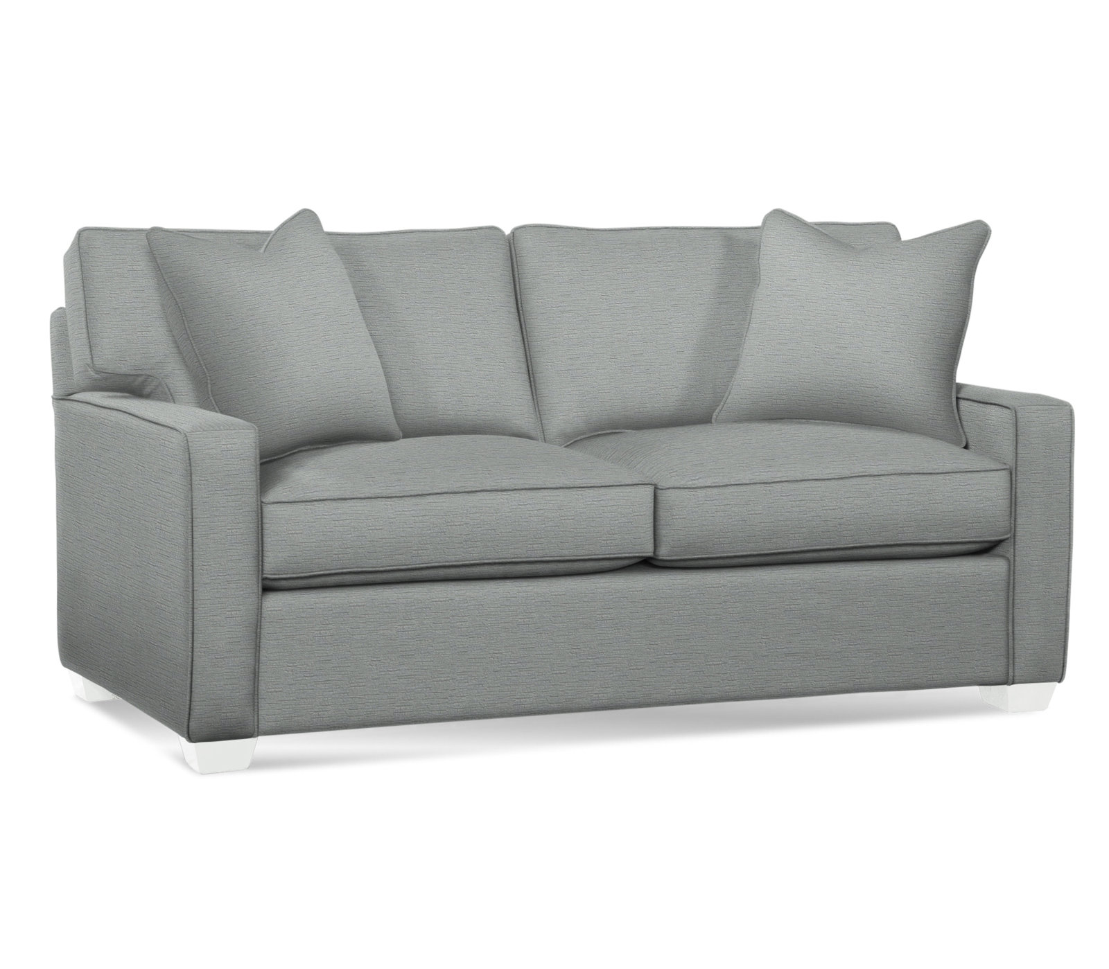 Gramercy Park 74'' Upholstered Sofa, Gray Sugar Performance; 0863-84, Frost White