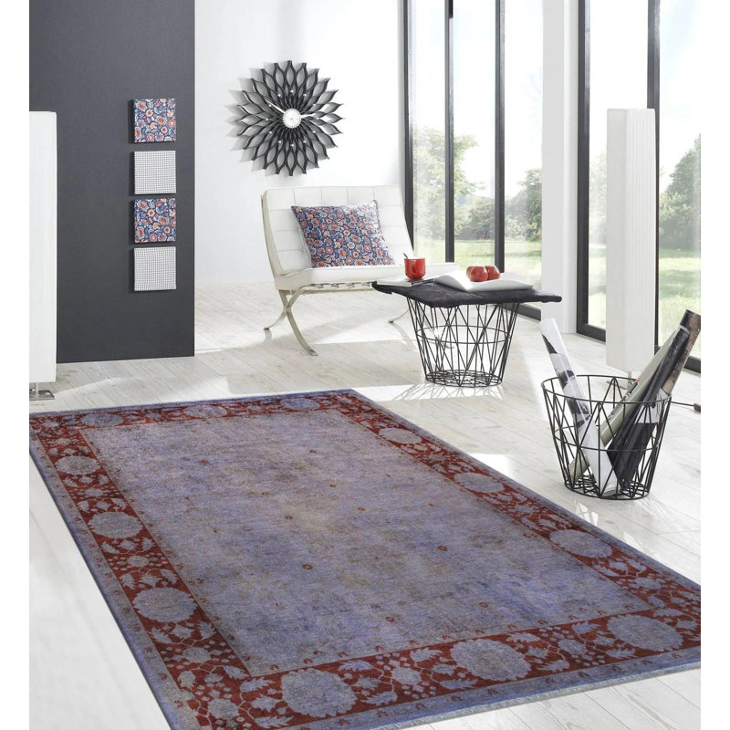 Canvello Overdyed Hand-Knotted Wool Area Rug- 9'3" X 12'4"
