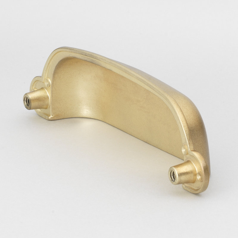 3 1/2" Center to Center Cup Pull, Satin Gold