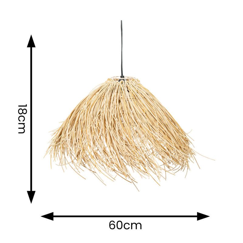 Natural Grass Solar Powered Outdoor Hanging Pendan LED Outdoor Pendant