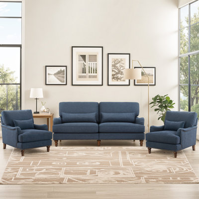 Alvontae French-Country Upholstered Living Room Set