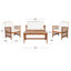 Carson Outdoor 4-Seater Lounge Set with Cushions-15029250