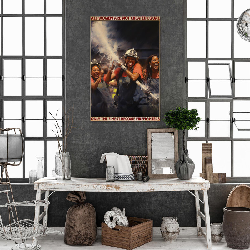 «Only The Finest devenir pompier», reproduction d'art graphique sur toile tendue 1 pièce, H 36 po x l 24 po x P 1,25 po