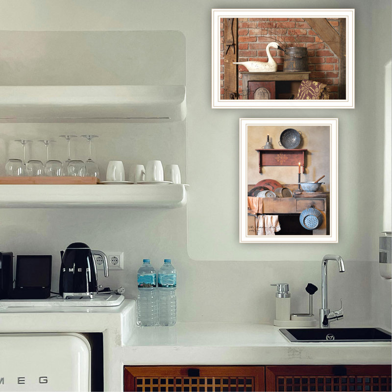 Art mural encadré de 2 pièces pour la maison Sweet Home, Blanc