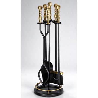Ensemble de 5 outils de foyer de 78 cm (30,7 po) avec support