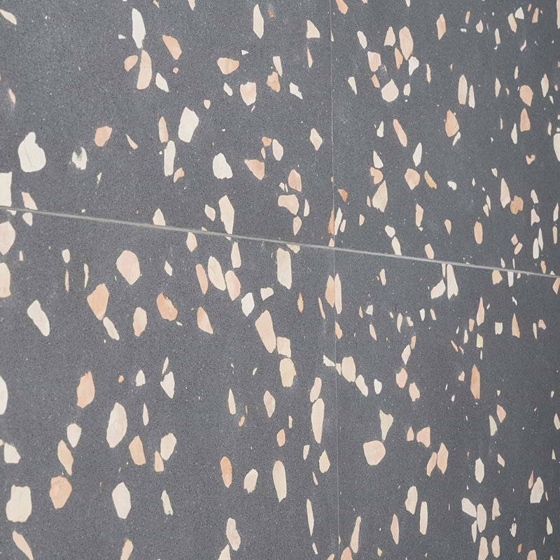 Terrazzo Italy Sacra 24x24 Honed Marble Tile, Dolce Grande Gray