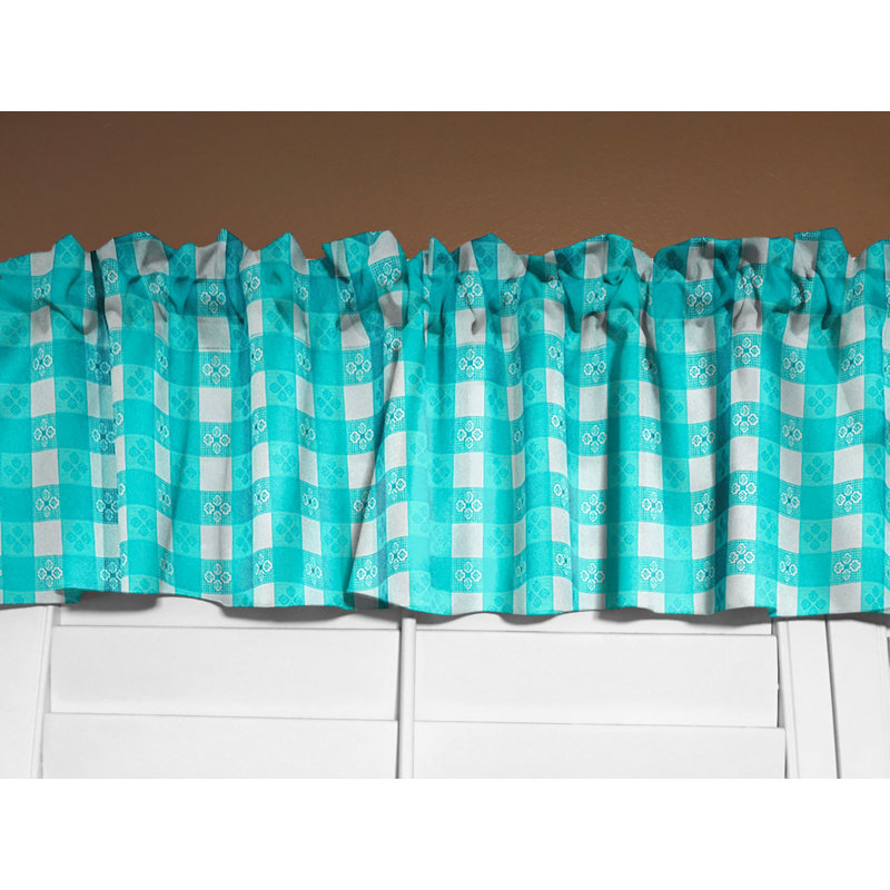 Cantonnière Popeline Tavern, Turquoise, L 58 po x L 32 po