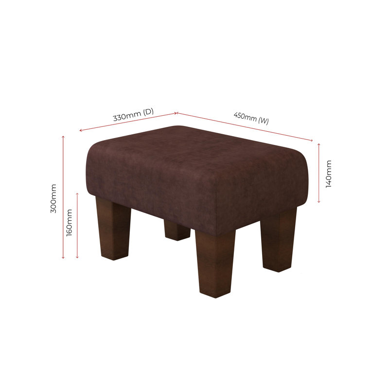 Autryville Wood Contemporary Leg, Mahogany, Burgandy Dark Red, Velvet
