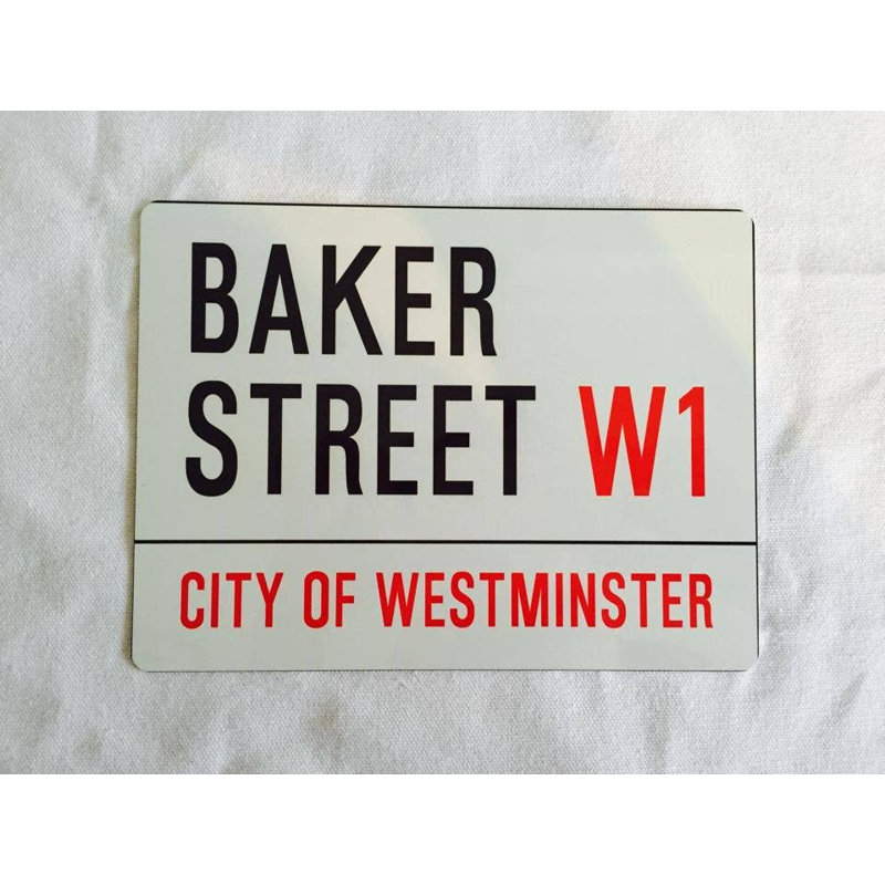 Kamijah Bakers Street London Street Sign - Metal Sign, 15cm H x 20cm W
