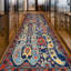 Hand-Knotted High-Quality Navy, Blue, and Red Runner