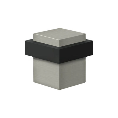 Deltana UFBS138U15 Square Universal Floor Bumper 1-3/8", Solid Brass in Brushed Nickel