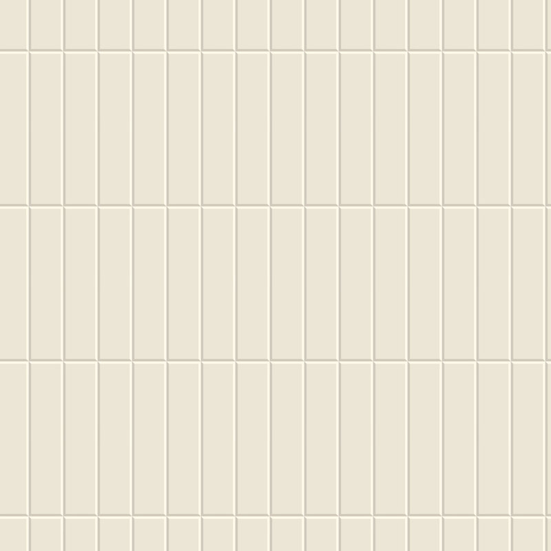 Tall Tiles -  Linen White Wallpaper, Linen White, Self-adhesive