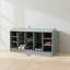  Banc de rangement en bois multi-usages avec coussins, compartiments ouverts et rangement polyvalent pour chaussures, chaussures, espadrilles et accessoires