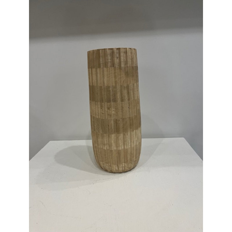 Vase en bois de manguier Garabet Sun