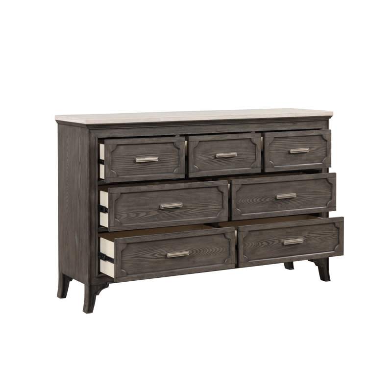 Jvian Steel 62.05 " W 7 - Drawer Dresser