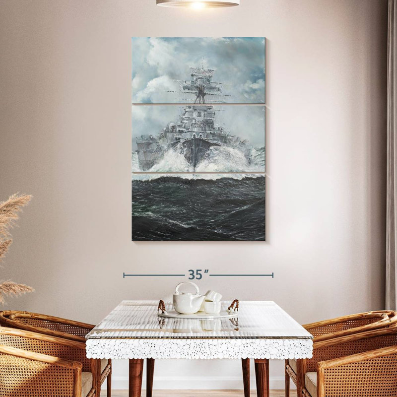 Têtes de capot Mait HMS pour Bismarck, H 32 po x l 20 po