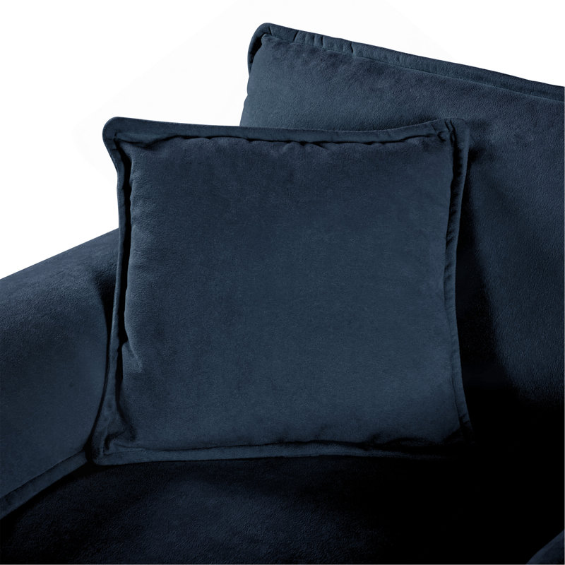 Comfortable Oversized Sofa Chair With Versatile Modules For Various Rooms, Blue Chenille